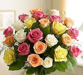 Bouquet di roselline colorate